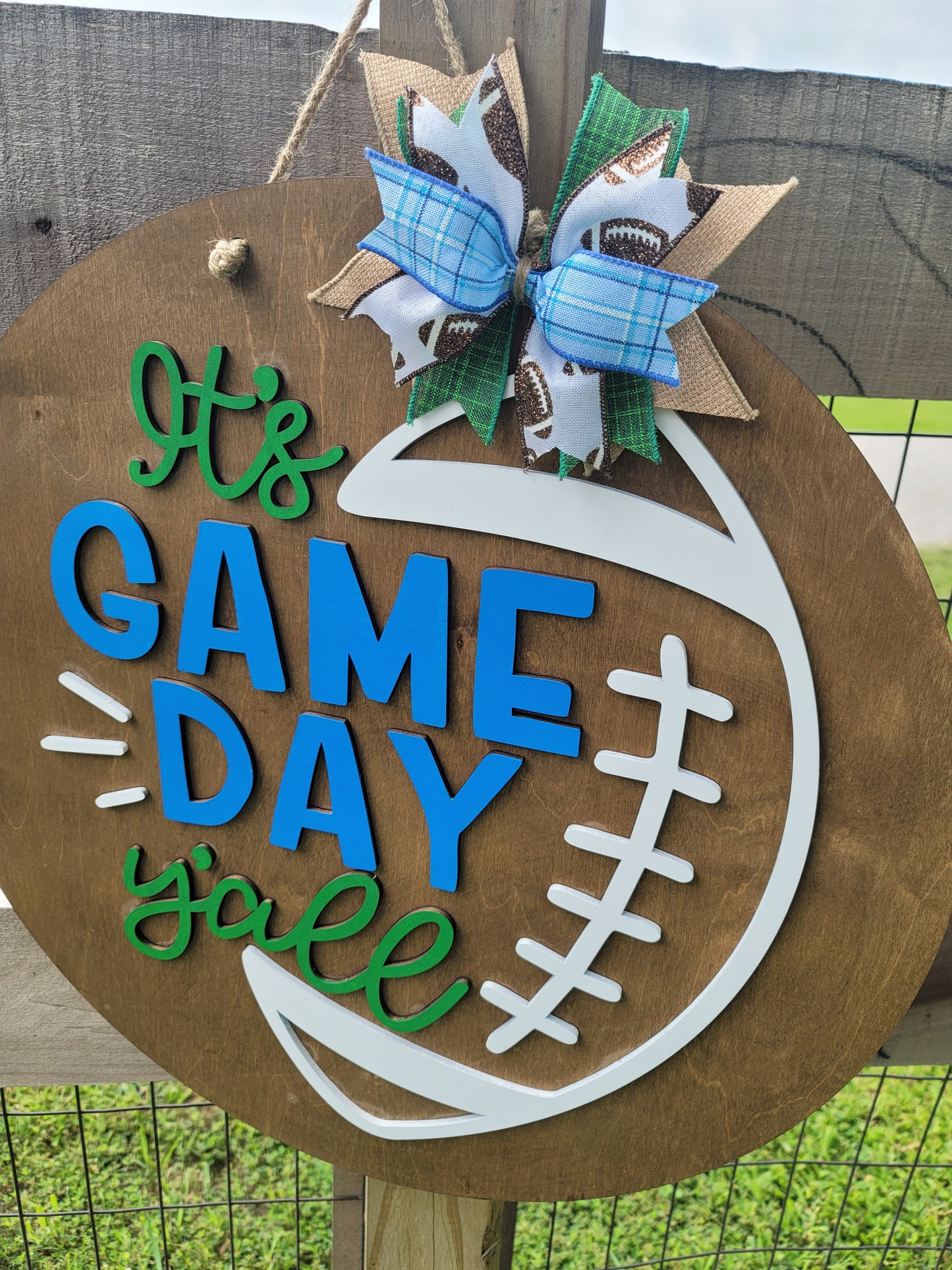 Football-Its Game Day Y'all Door Hanger