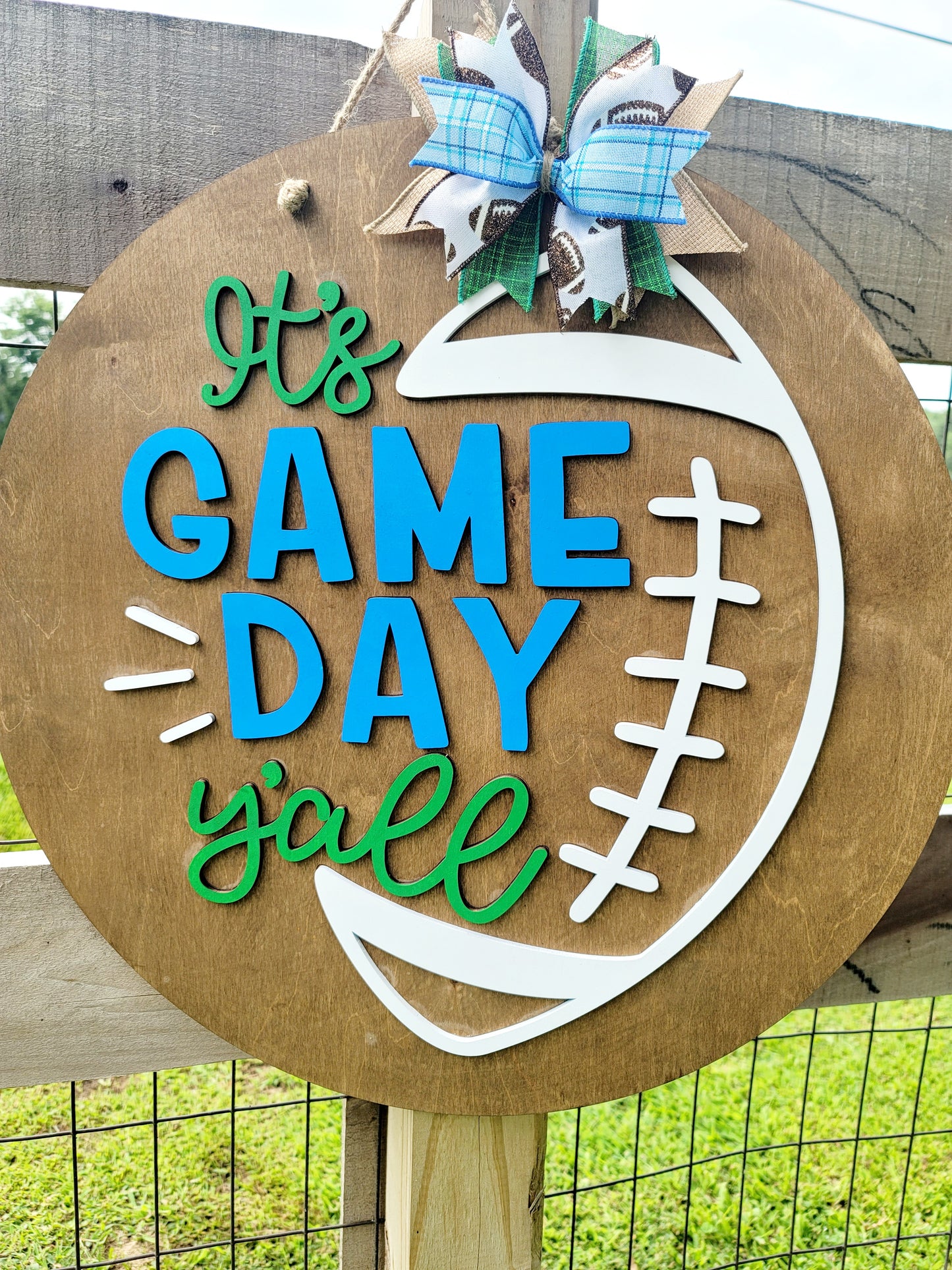 Football-Its Game Day Y'all Door Hanger