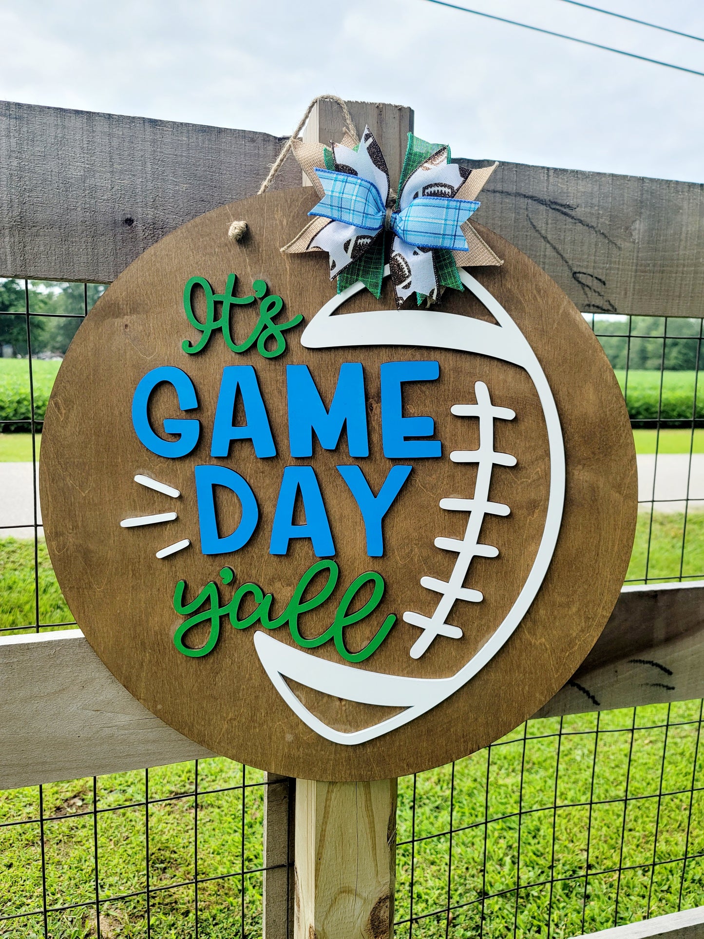 Football-Its Game Day Y'all Door Hanger
