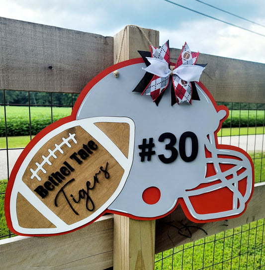 Football/Helmet Door Hanger