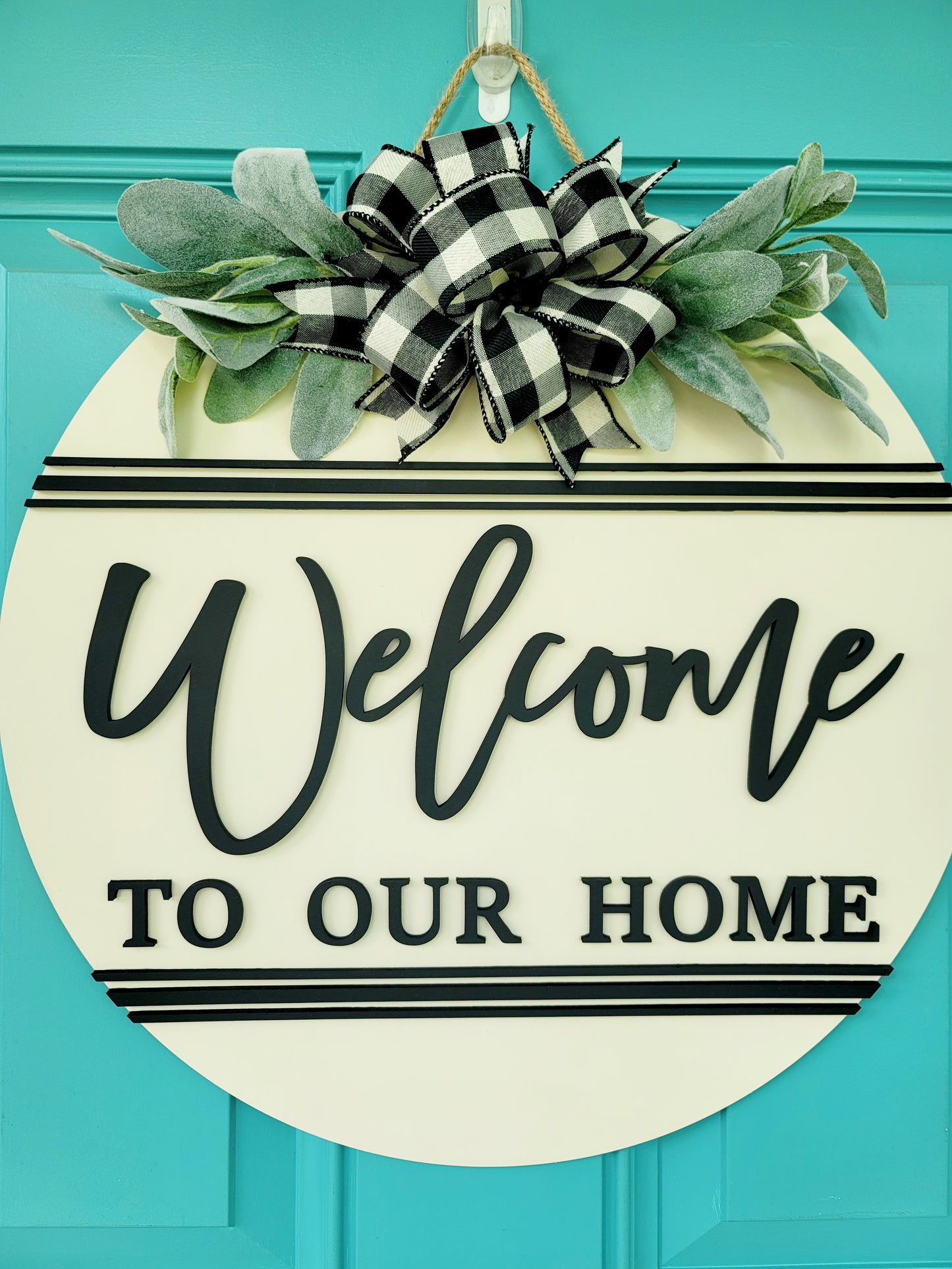 Welcome To Our Home Door Hanger