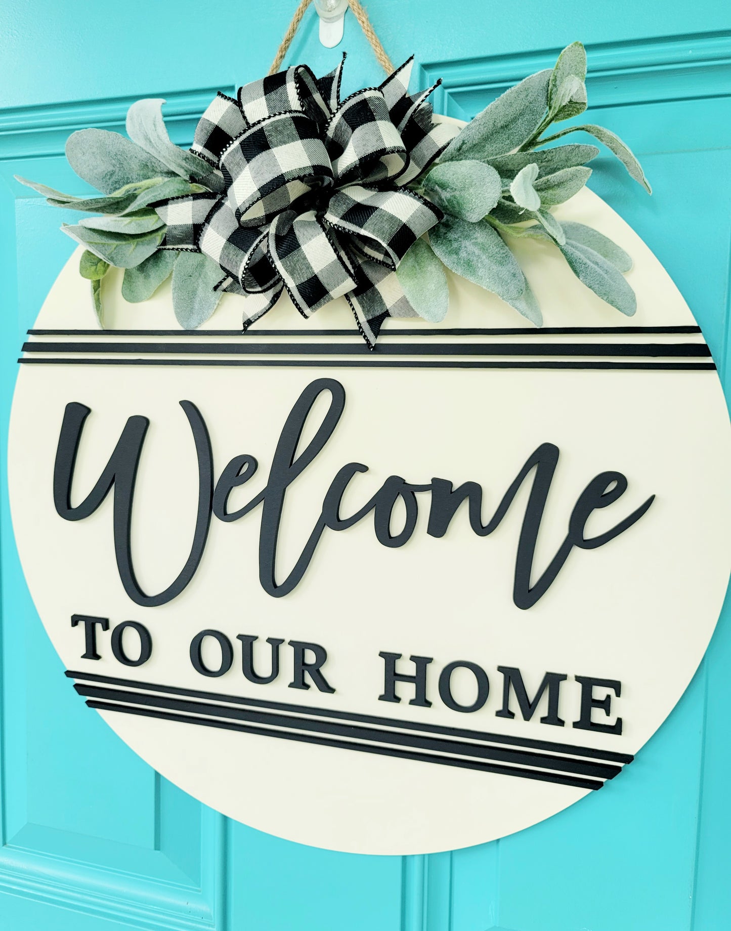 Welcome To Our Home Door Hanger