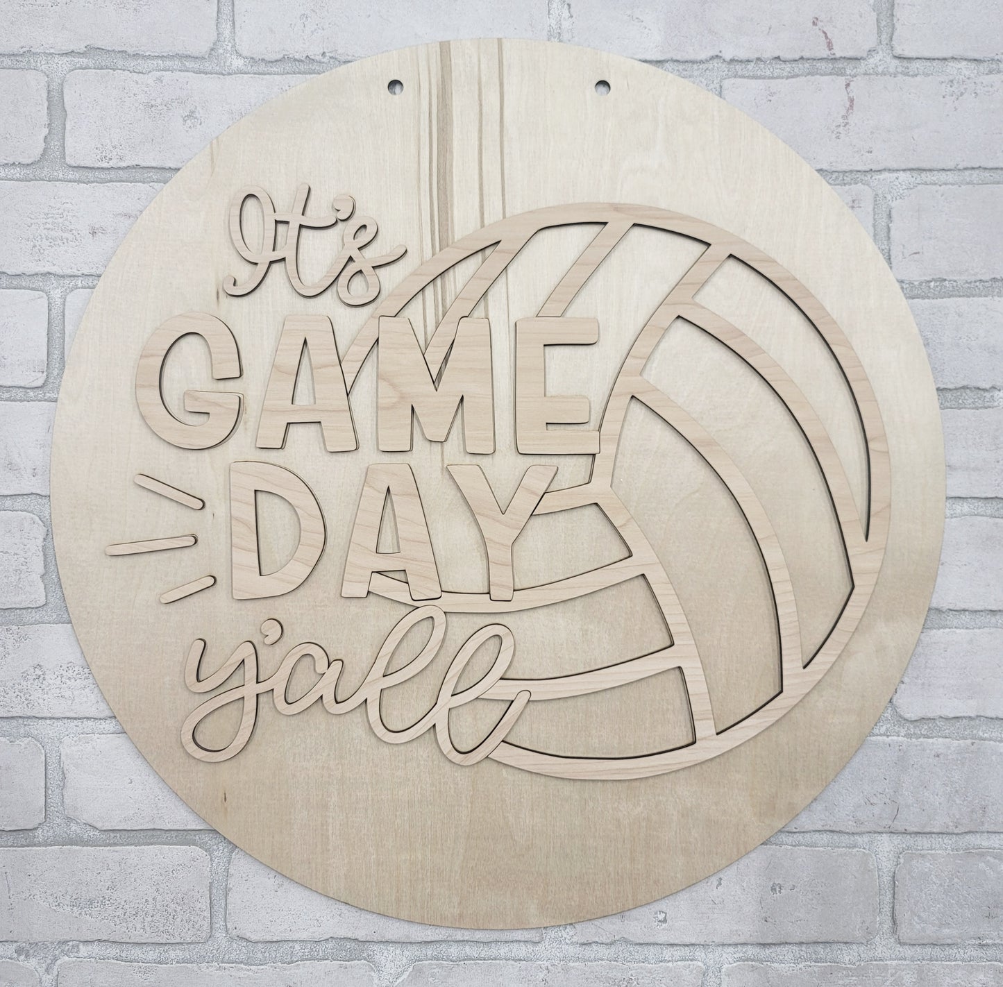 Volleyball- It's Game Day Y'all Door Hanger