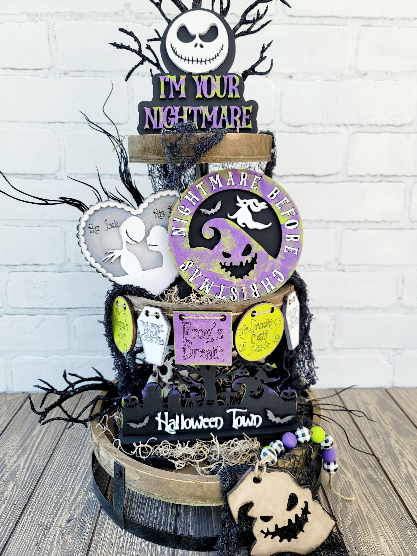 Nightmare Before Christmas Tiered Tray Set