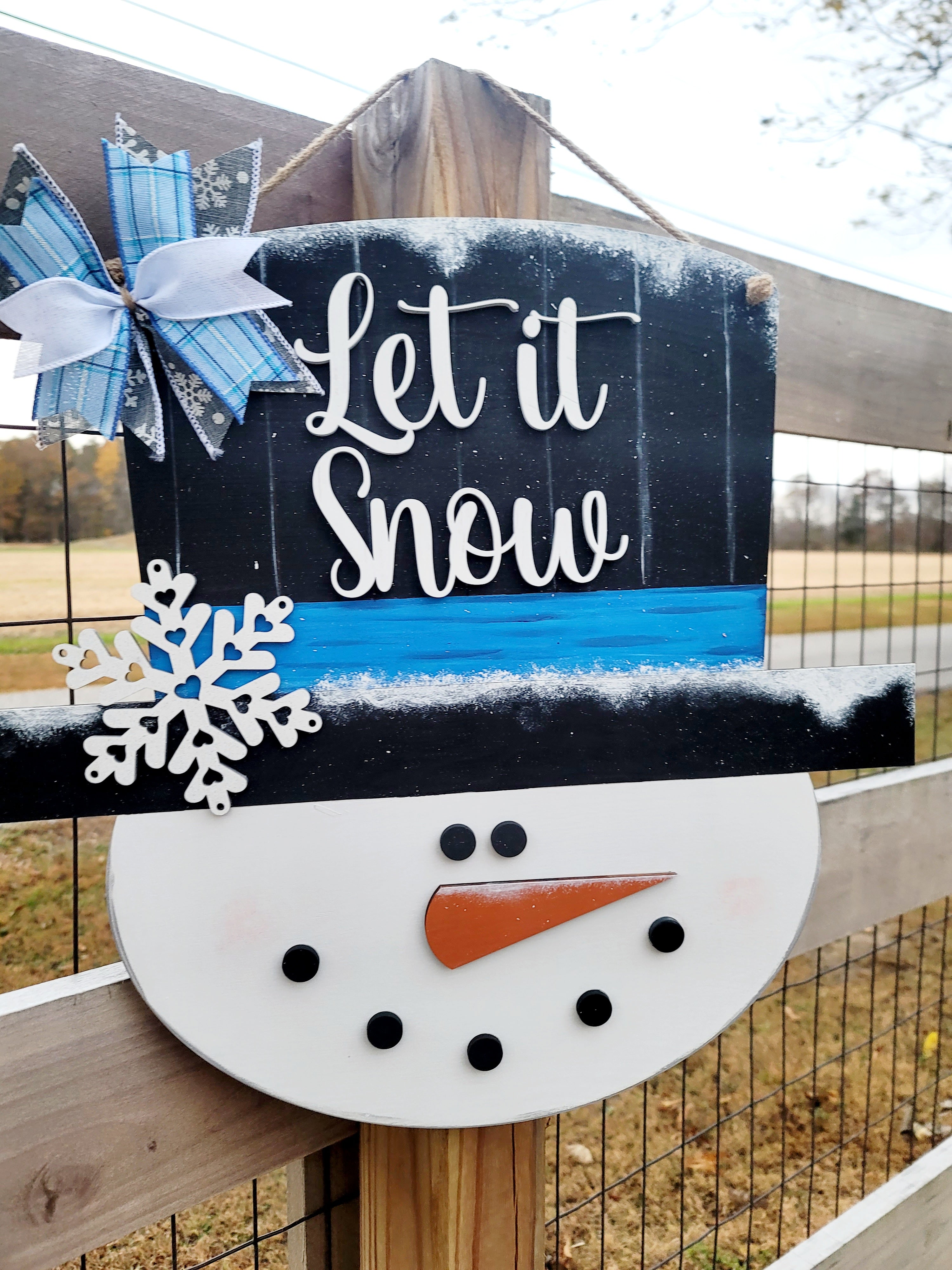 Snowman Snow Globe Door Hanger – Teal Moon Creations