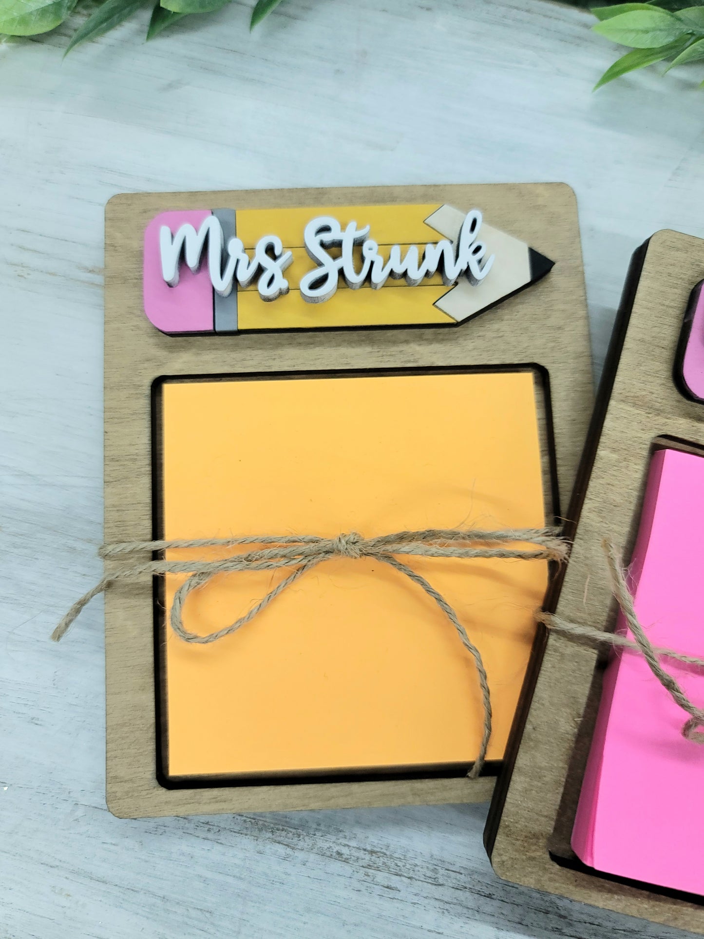 Personalized Post It Note Holder