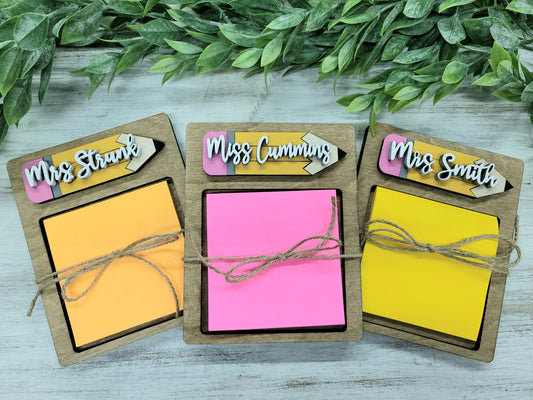 Personalized Post It Note Holder