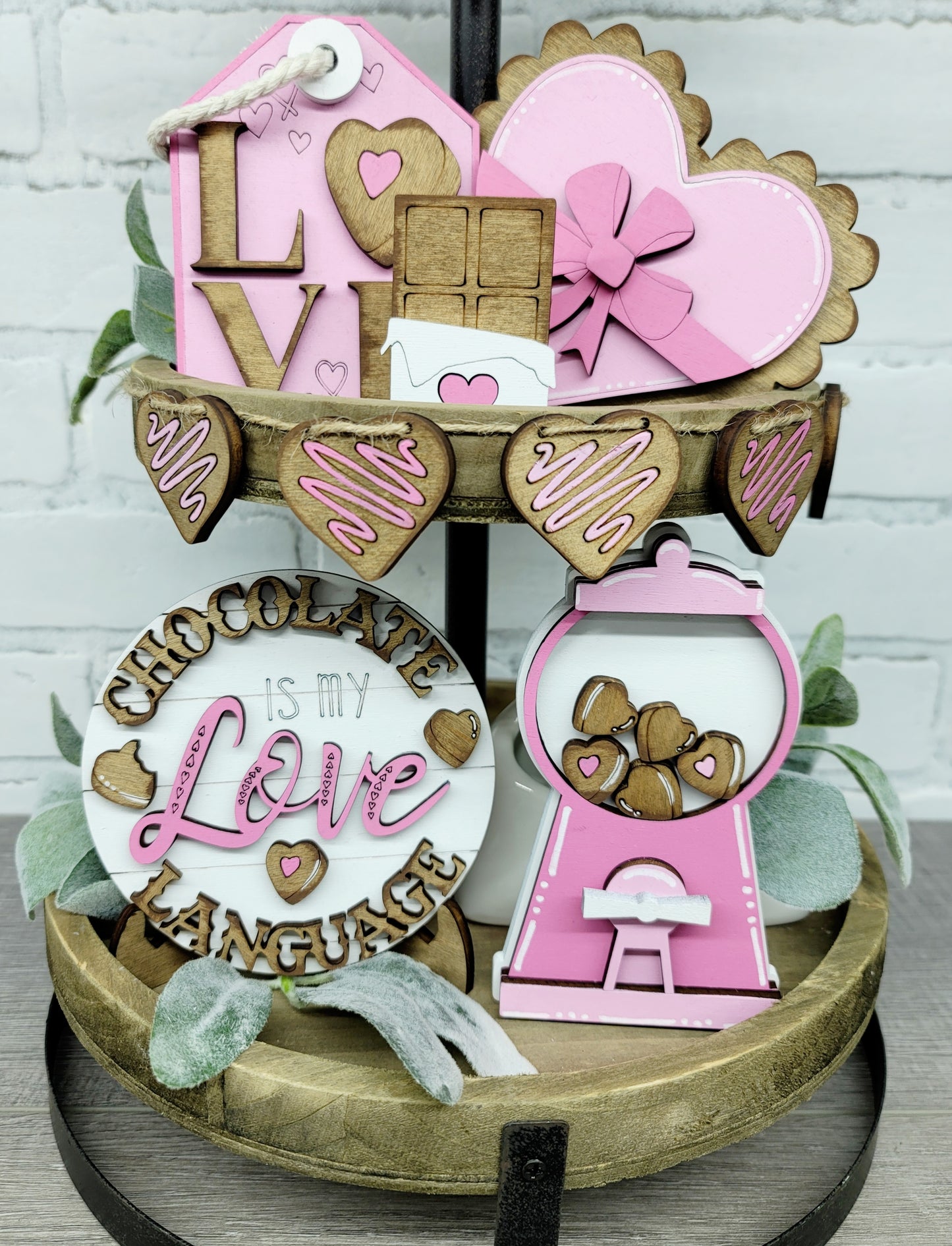Valentine's Day Chocolates Tiered Tray Set