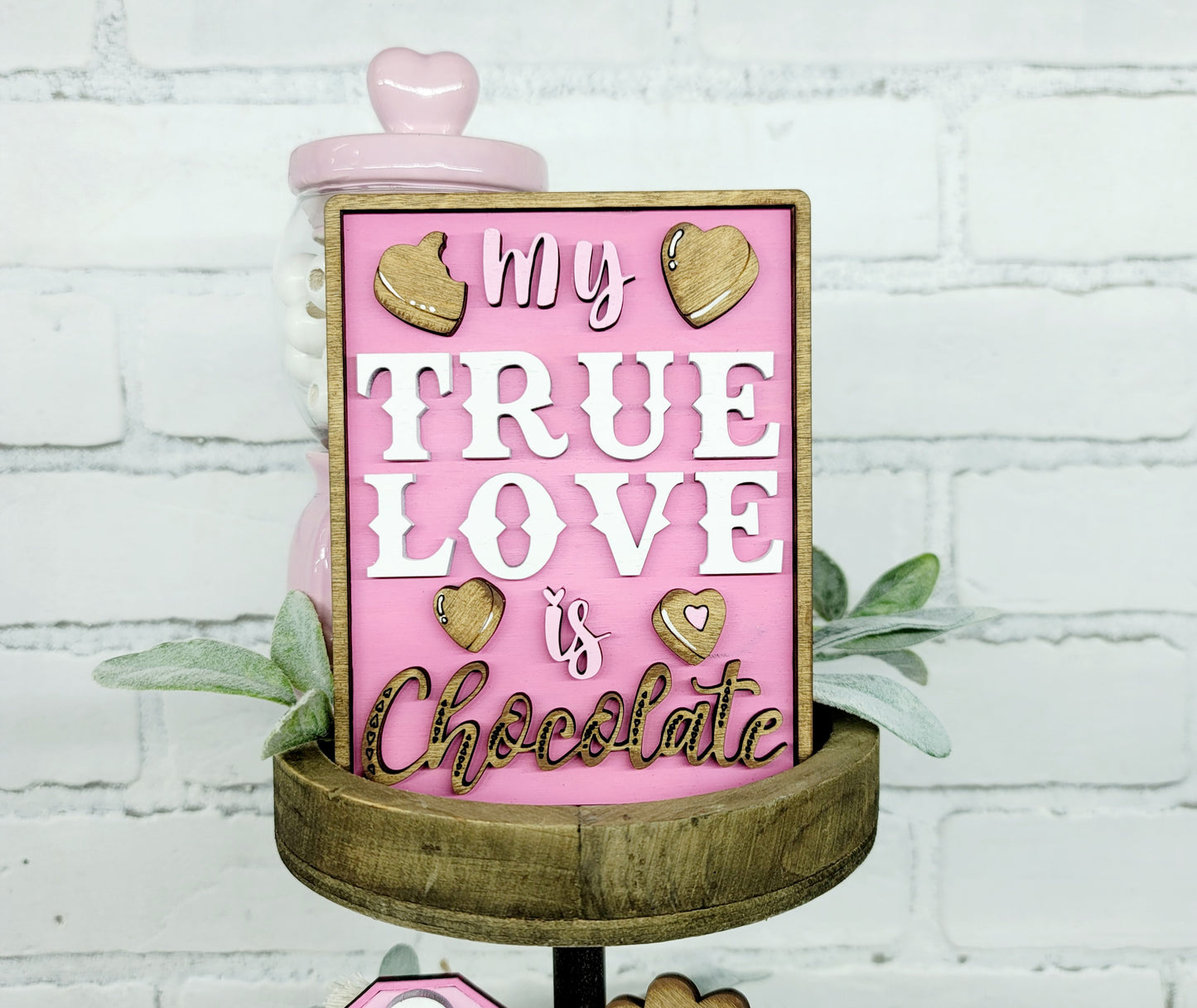 Valentine's Day Chocolates Tiered Tray Set