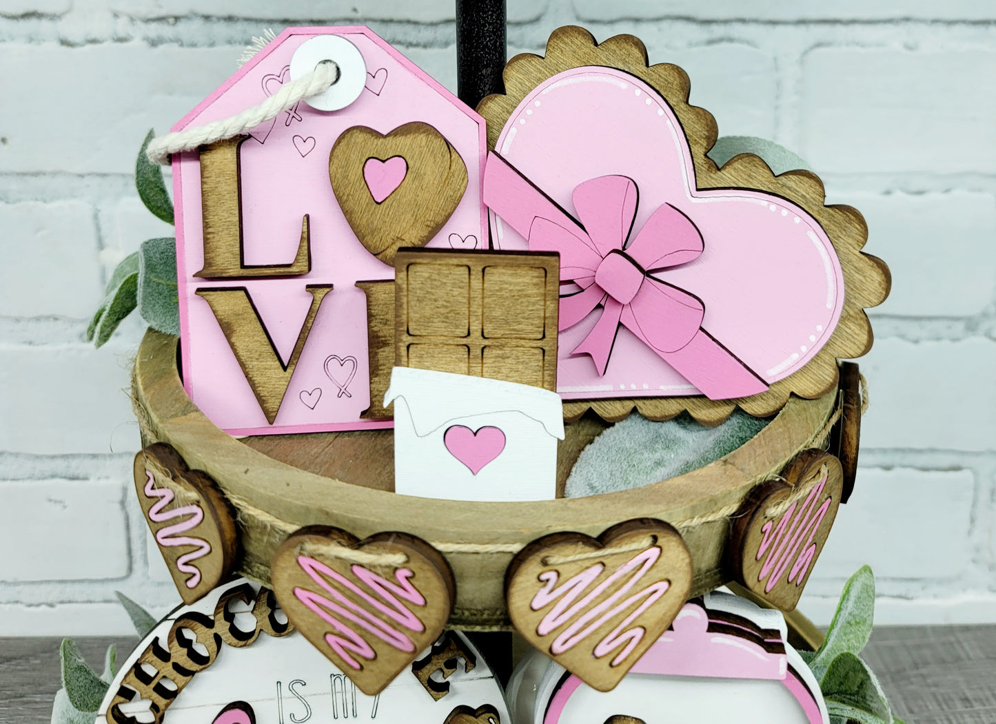 Valentine's Day Chocolates Tiered Tray Set