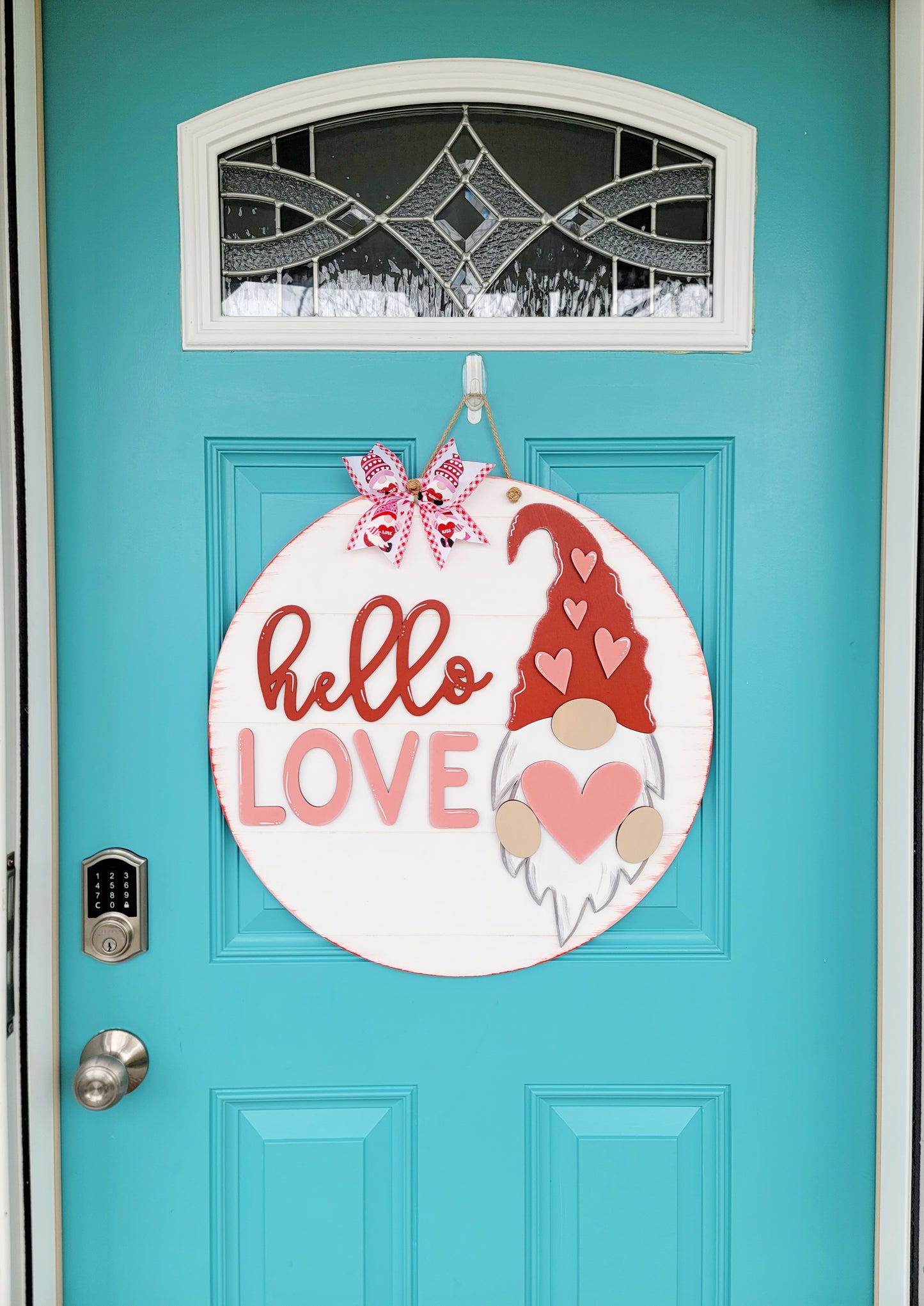 Hello Love Gnome Door Hanger