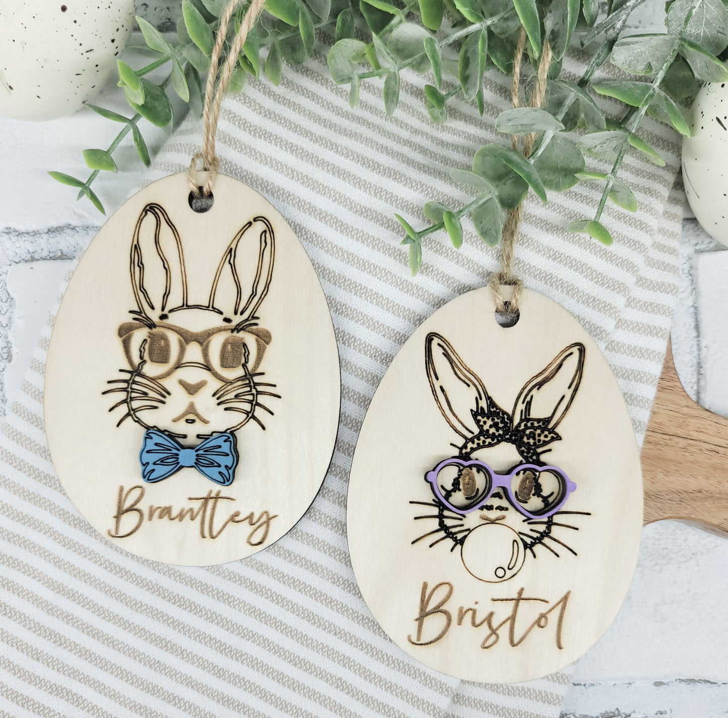 Personalized Bunny Basket Tags