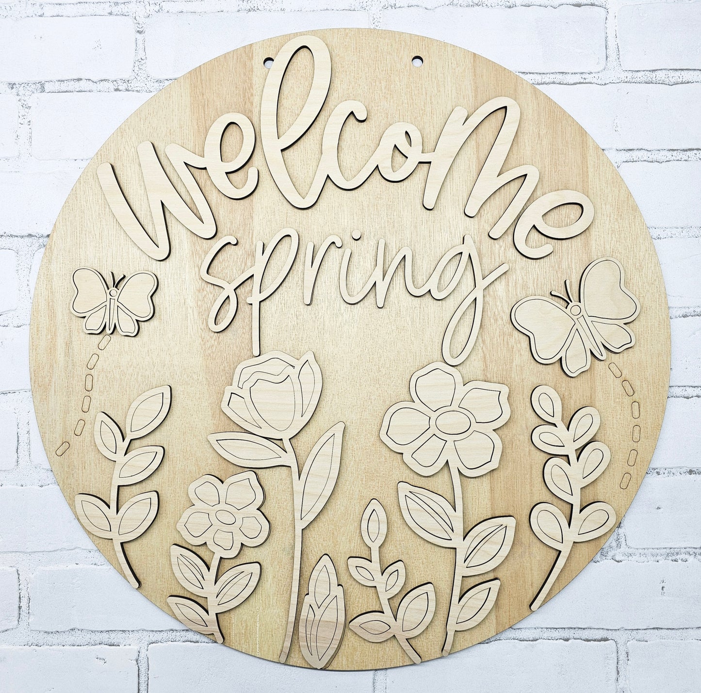 Spring Wildflowers Door Hanger