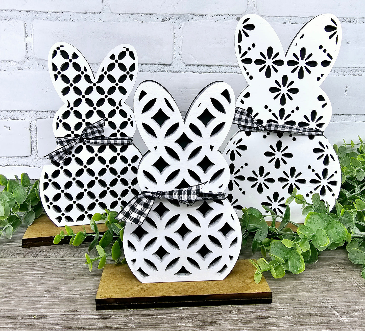 Freestanding Bunny Trio