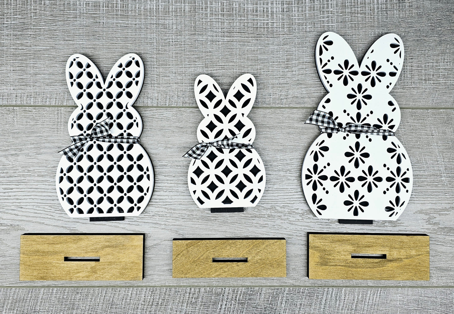 Freestanding Bunny Trio