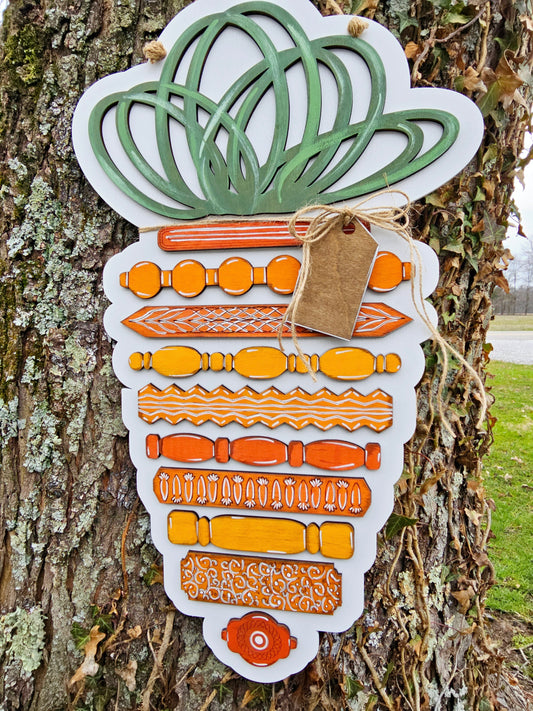 Spindle Carrot Door Hanger