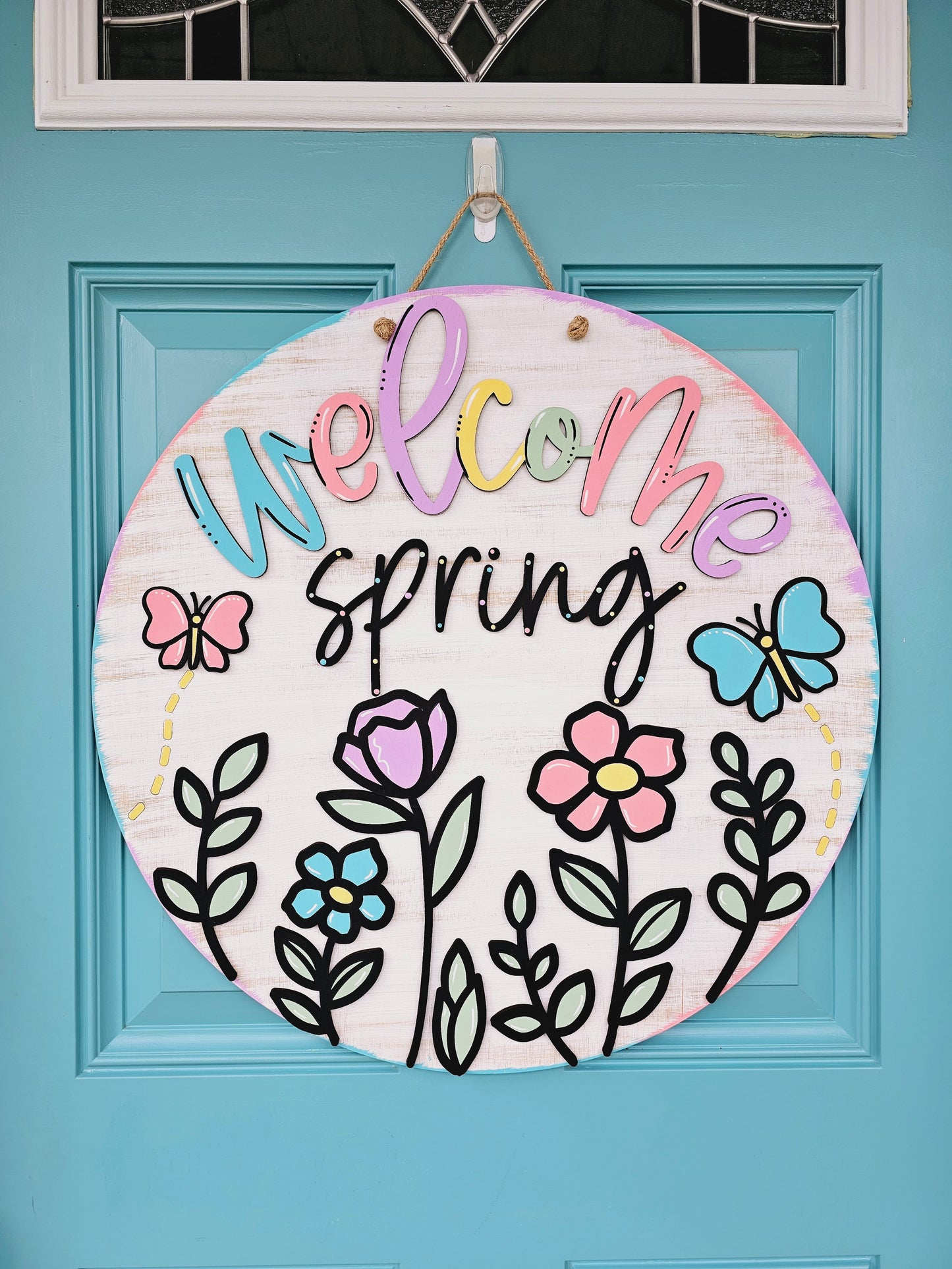 Spring Wildflowers Door Hanger