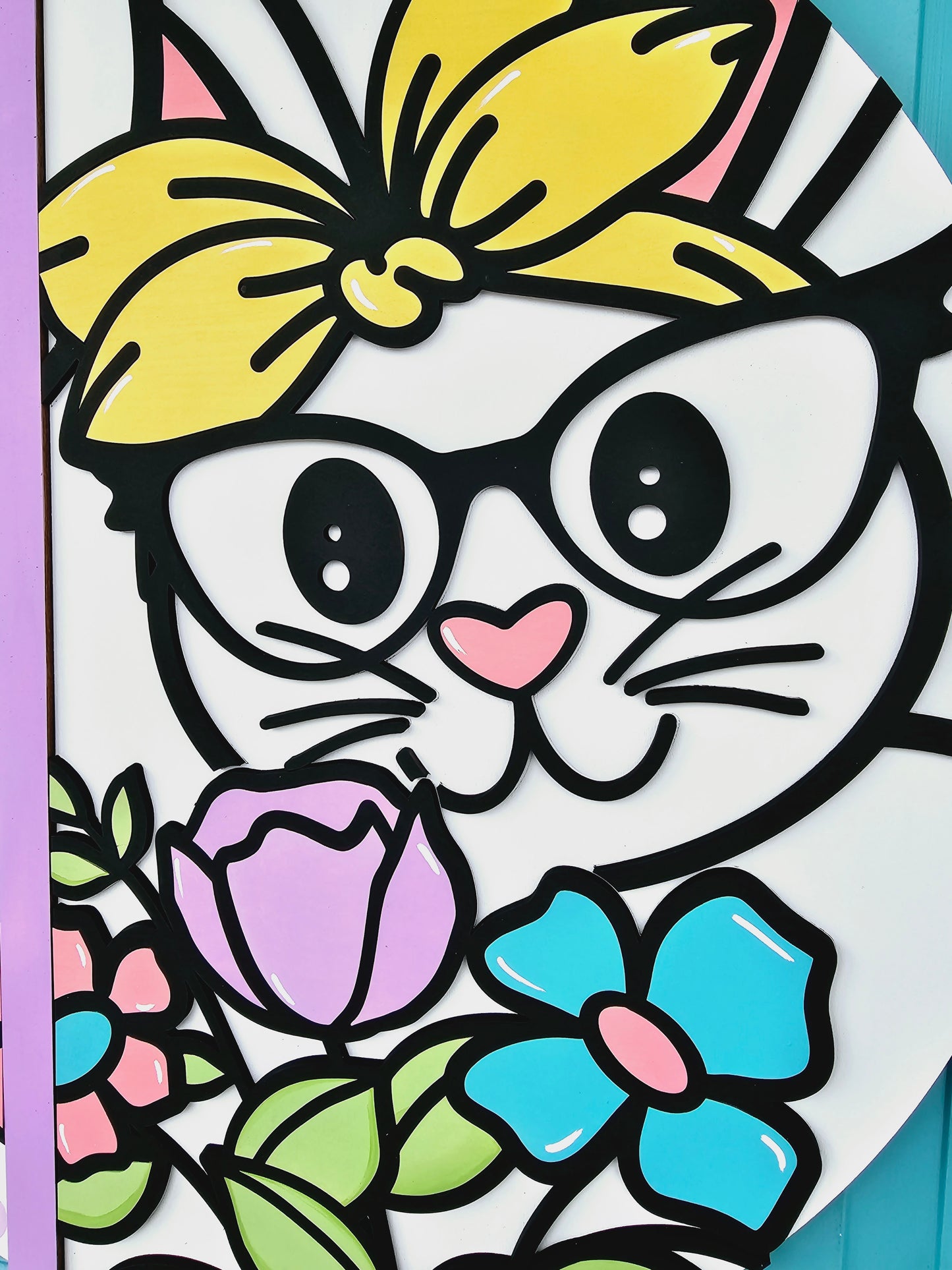 Every Bunny Welcome Flowers Door Hanger