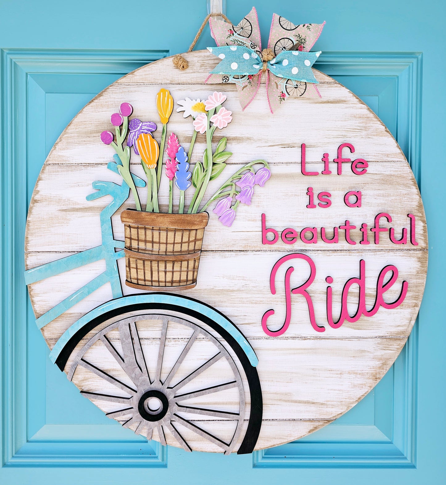 Life is a beautiful ride bike Door Hanger