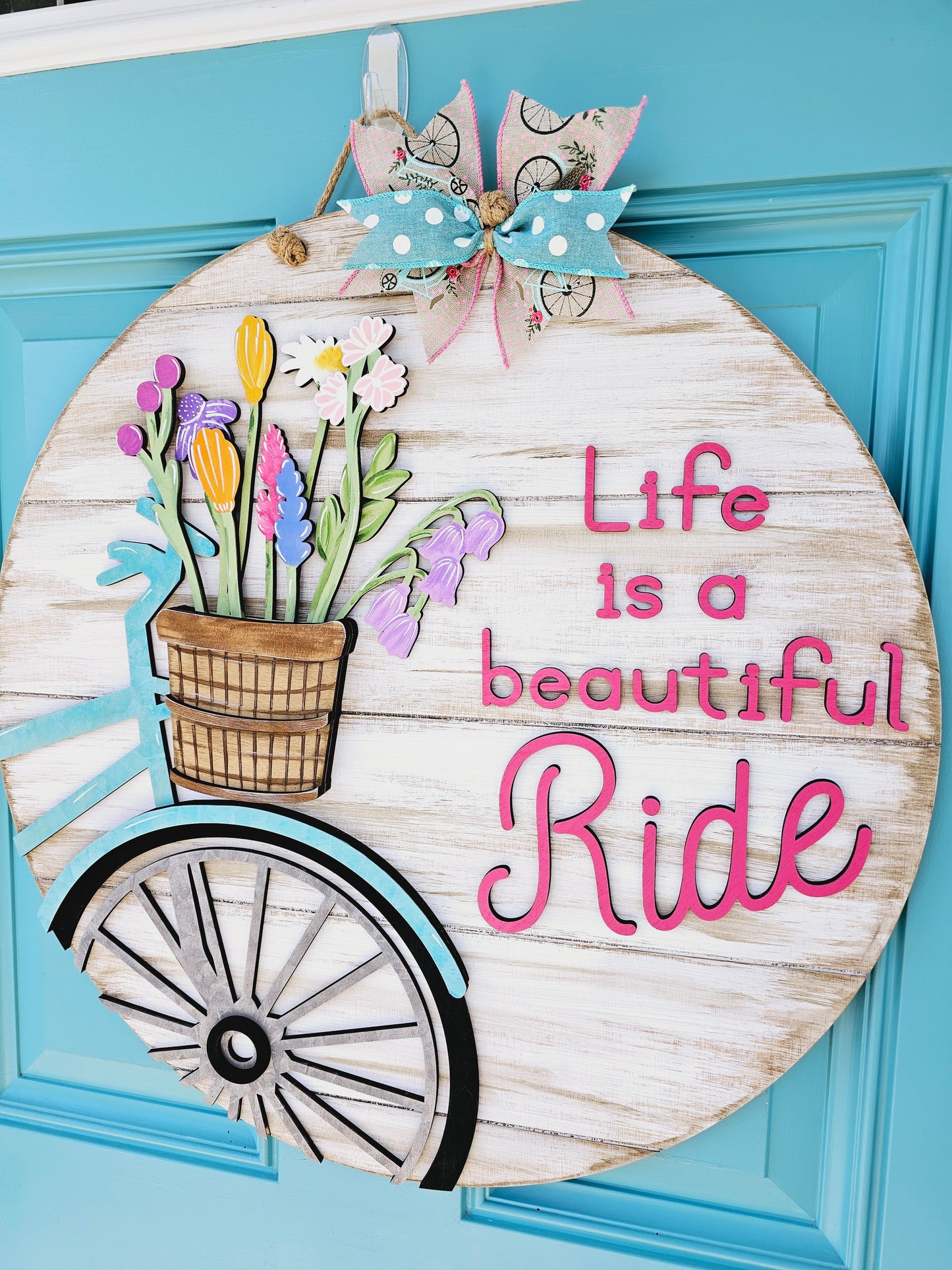 Life is a beautiful ride bike Door Hanger