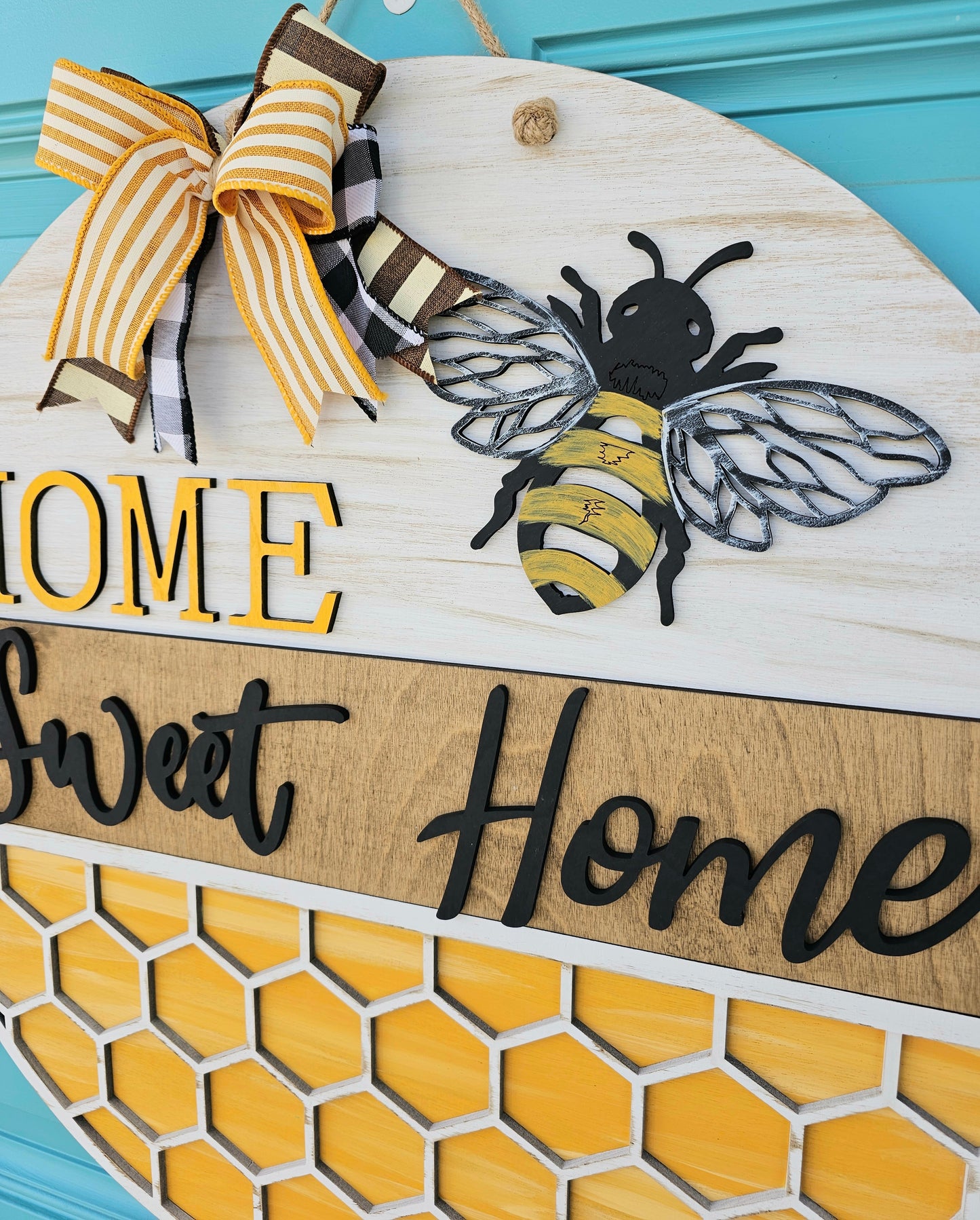 Home Sweet Home Bee Door Hanger