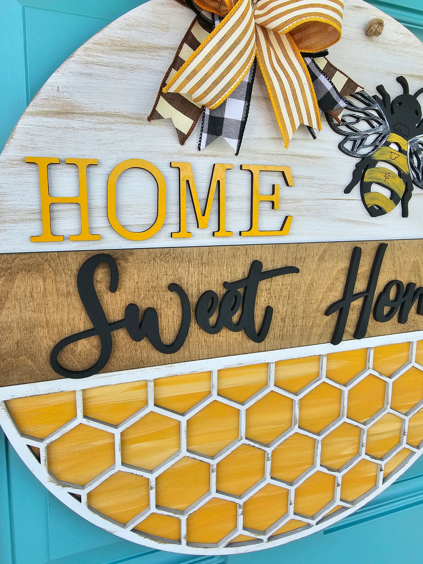 Home Sweet Home Bee Door Hanger