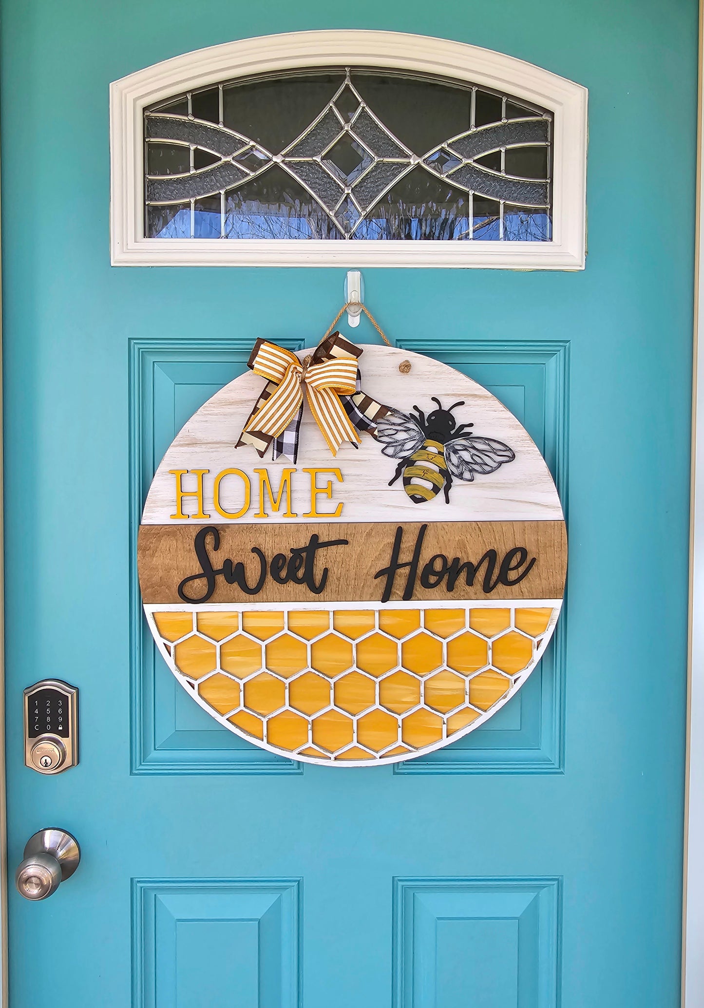 Home Sweet Home Bee Door Hanger