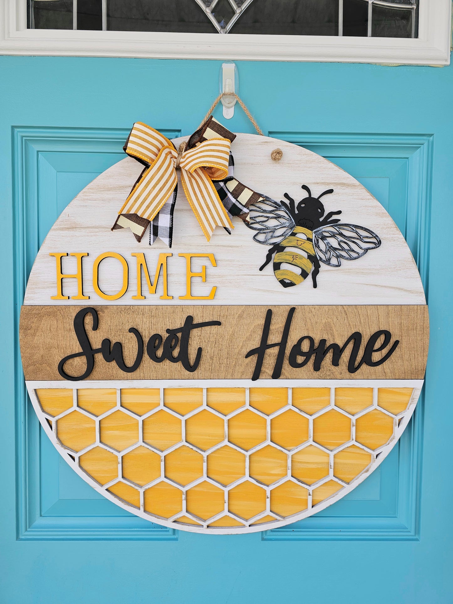 Home Sweet Home Bee Door Hanger