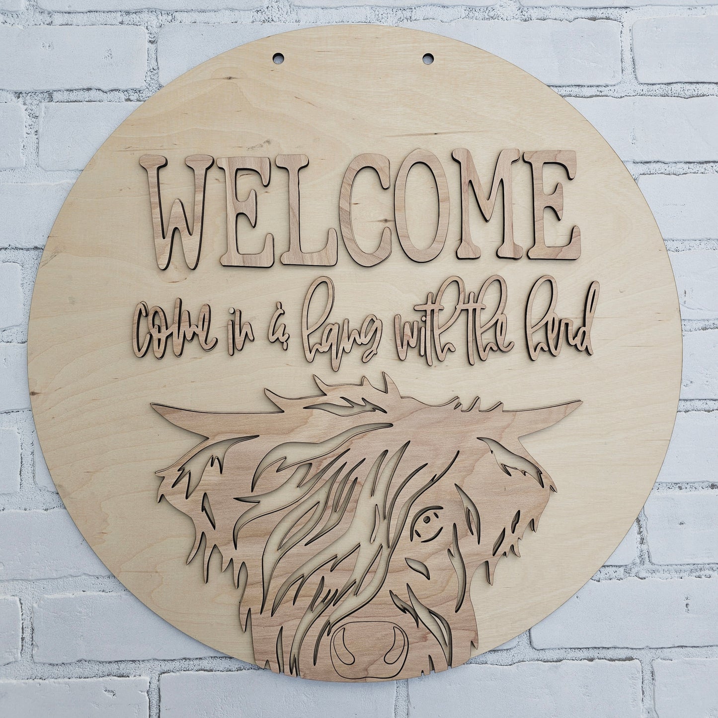 Come in & Hang with the herd Door Hanger