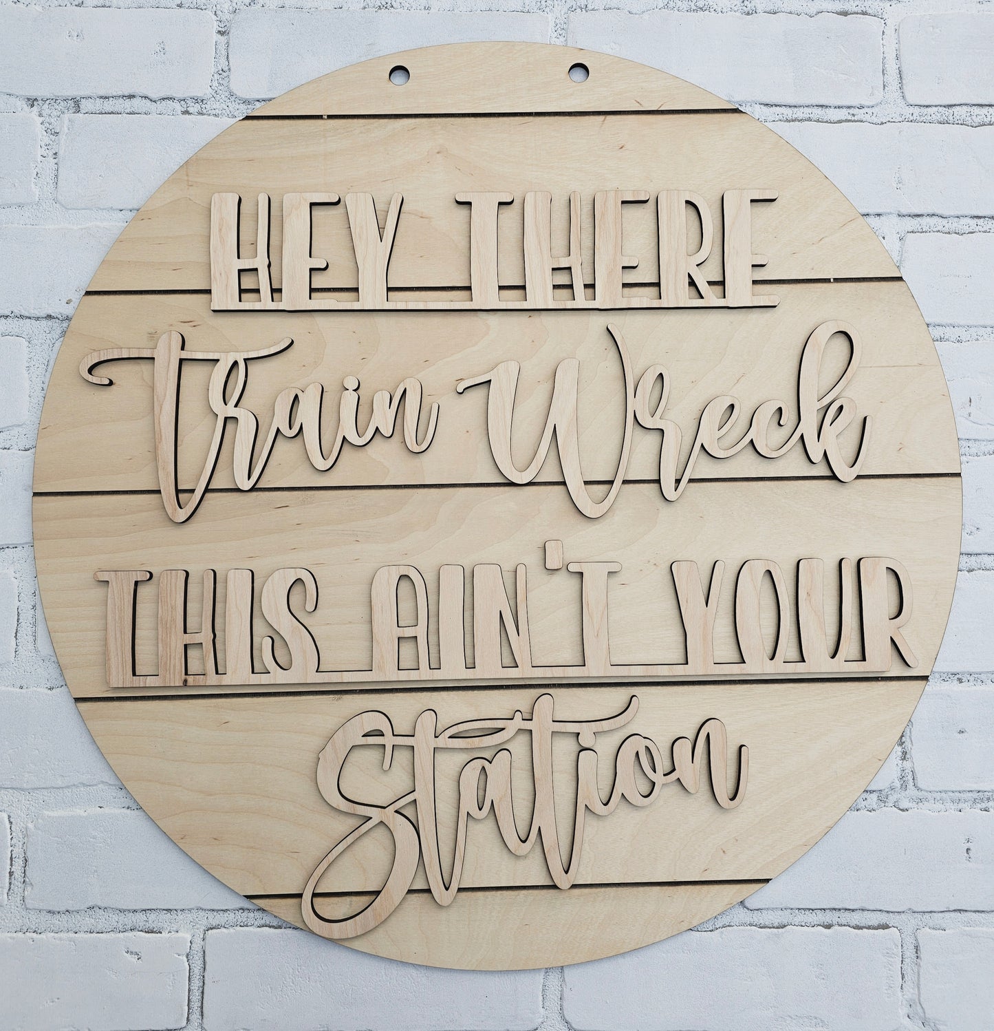 Train Wreck Door Hanger