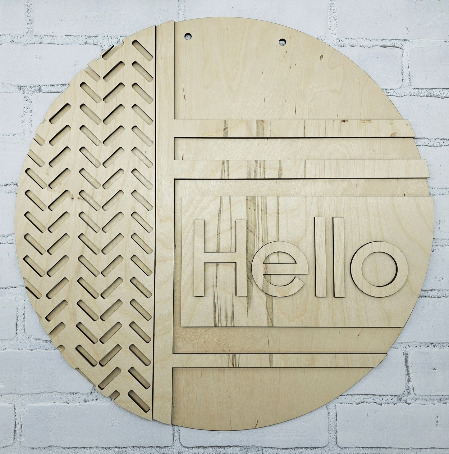 Hello Classic Chevron Door Hanger
