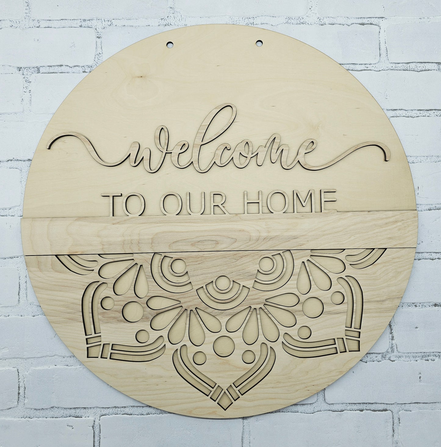 Welcome to our home Mandala Door Hanger