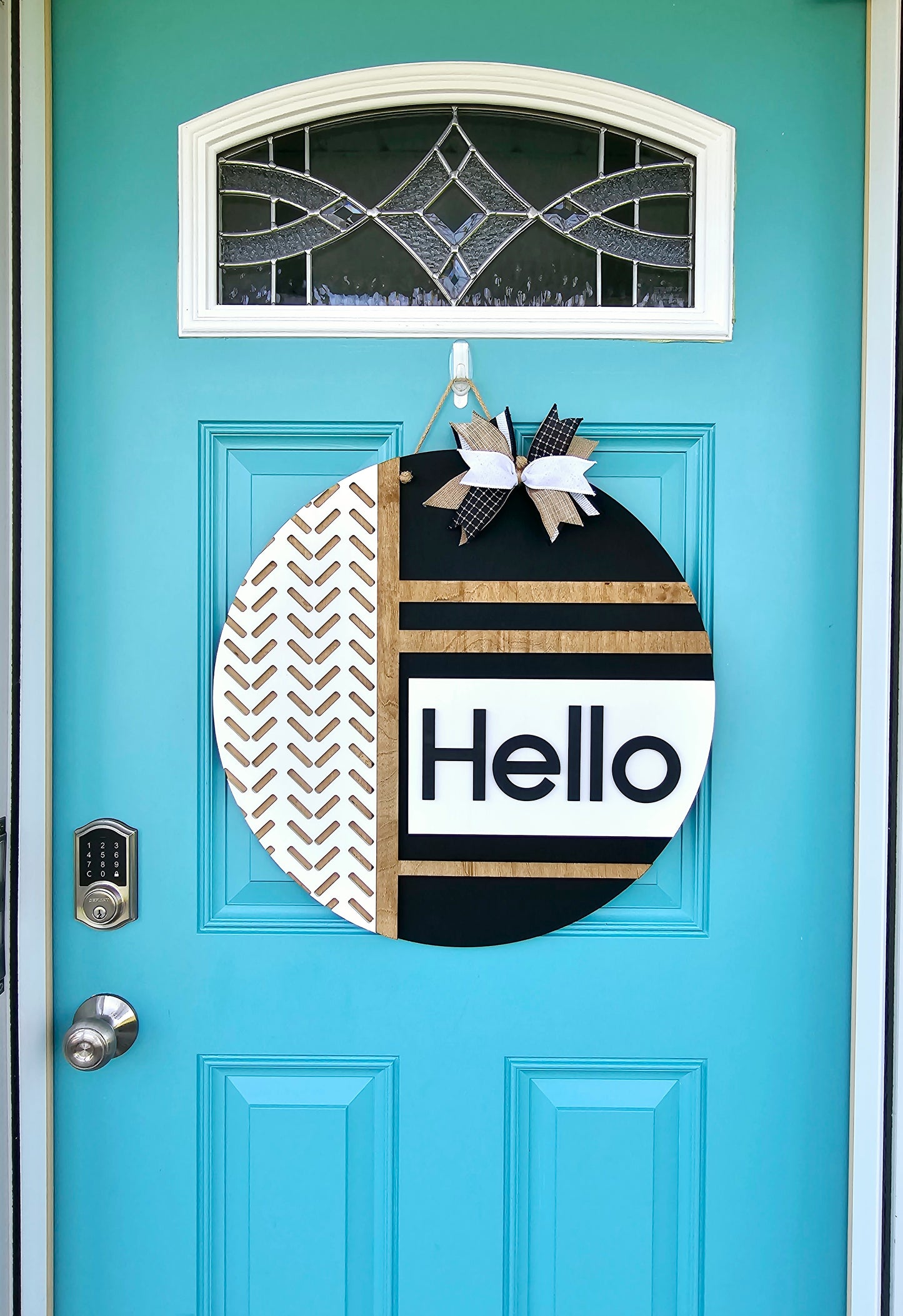 Hello Classic Chevron Door Hanger