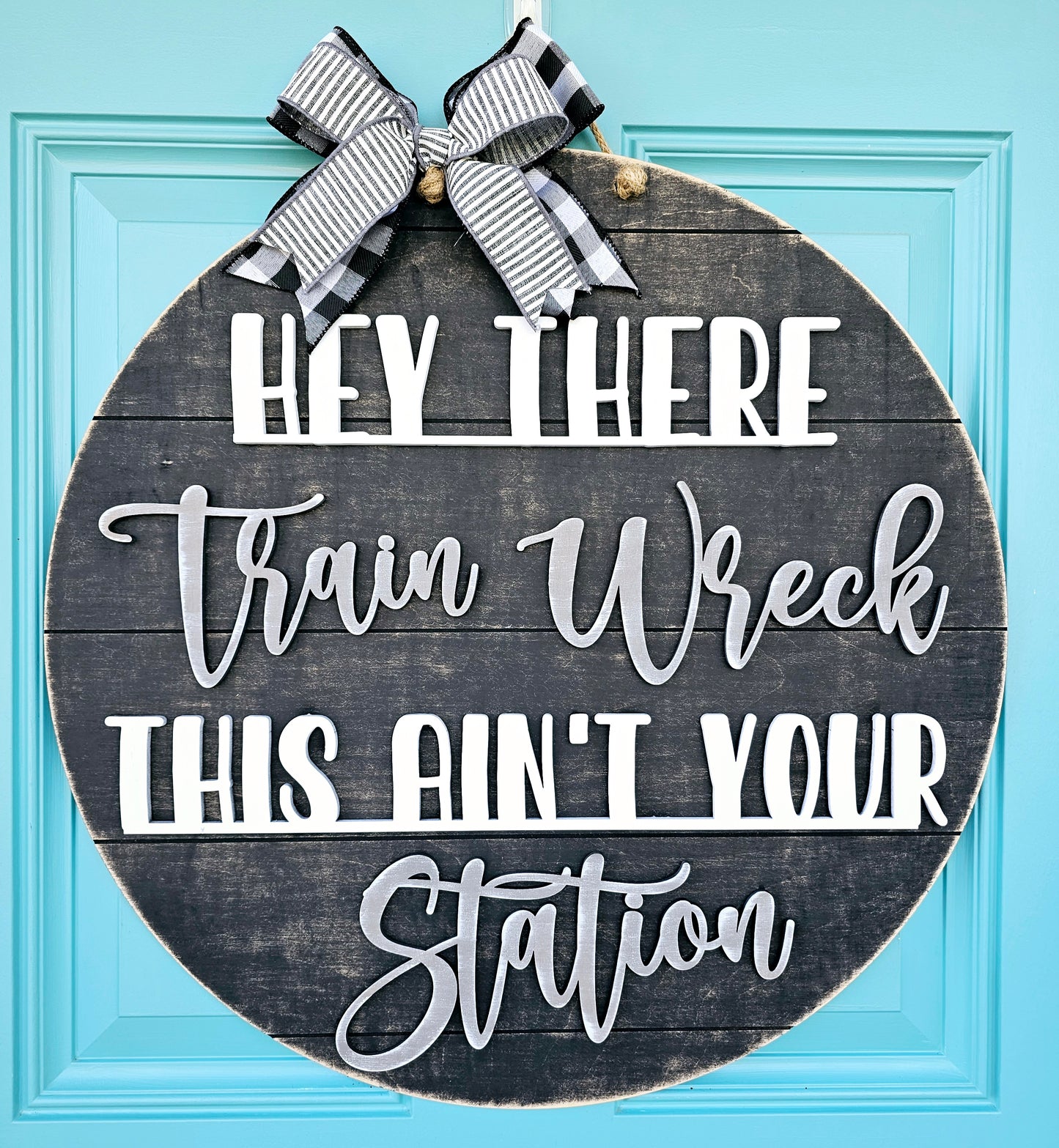 Train Wreck Door Hanger