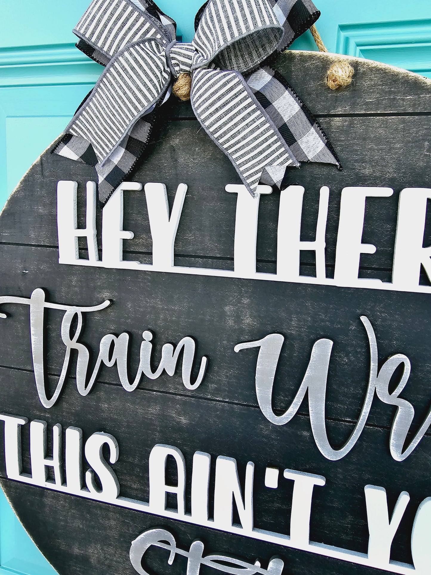 Train Wreck Door Hanger