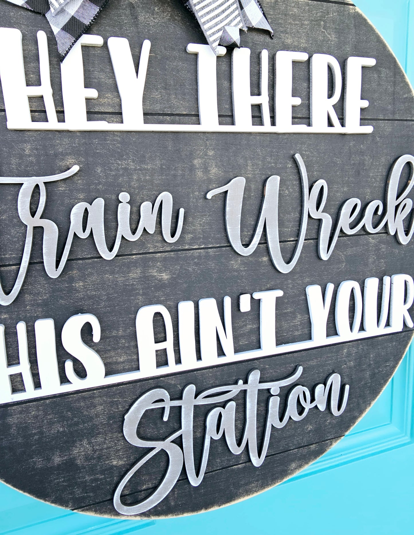 Train Wreck Door Hanger