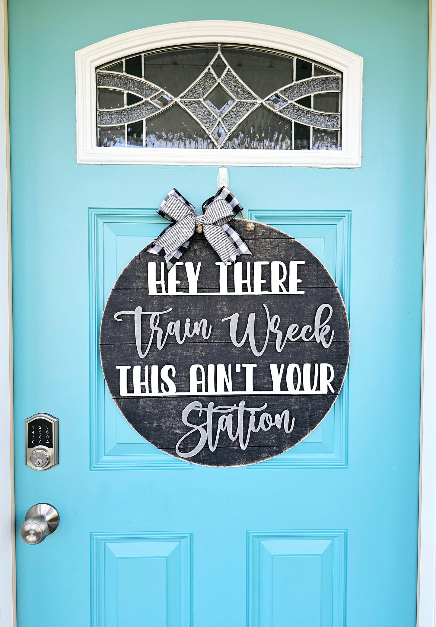 Train Wreck Door Hanger