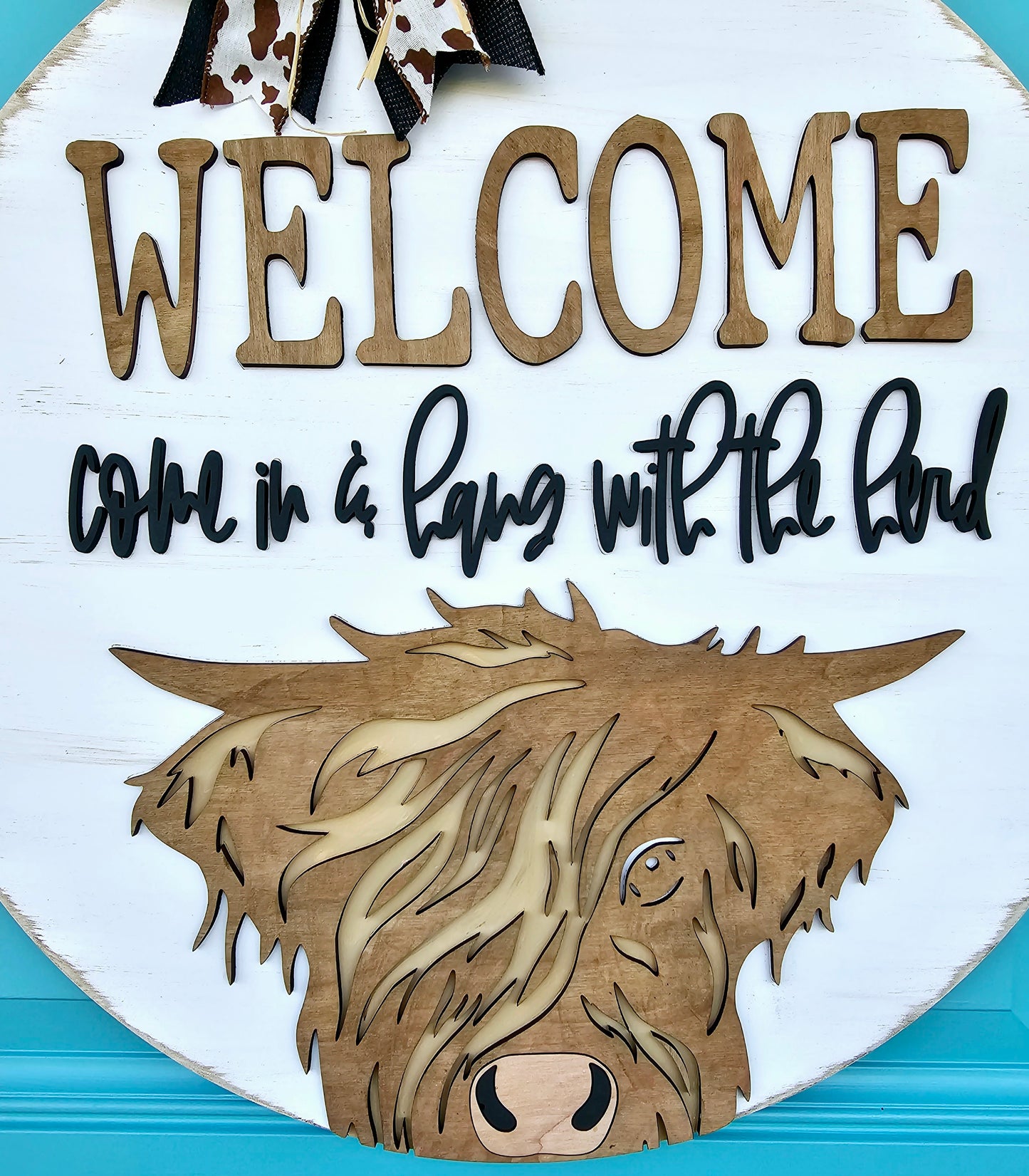 Come in & Hang with the herd Door Hanger