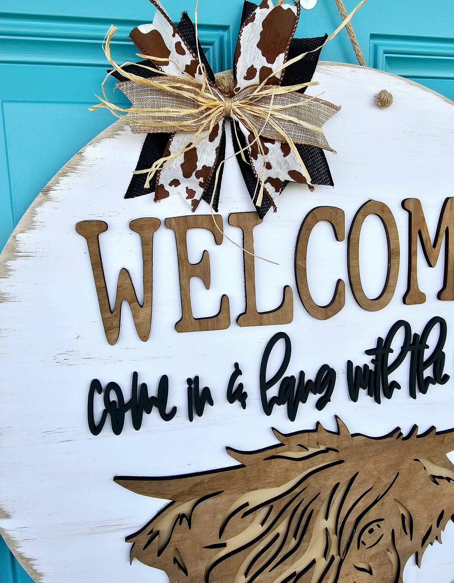 Come in & Hang with the herd Door Hanger