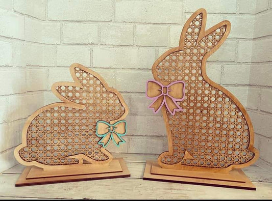 Rattan Stand Up Bunnies- Set of 2