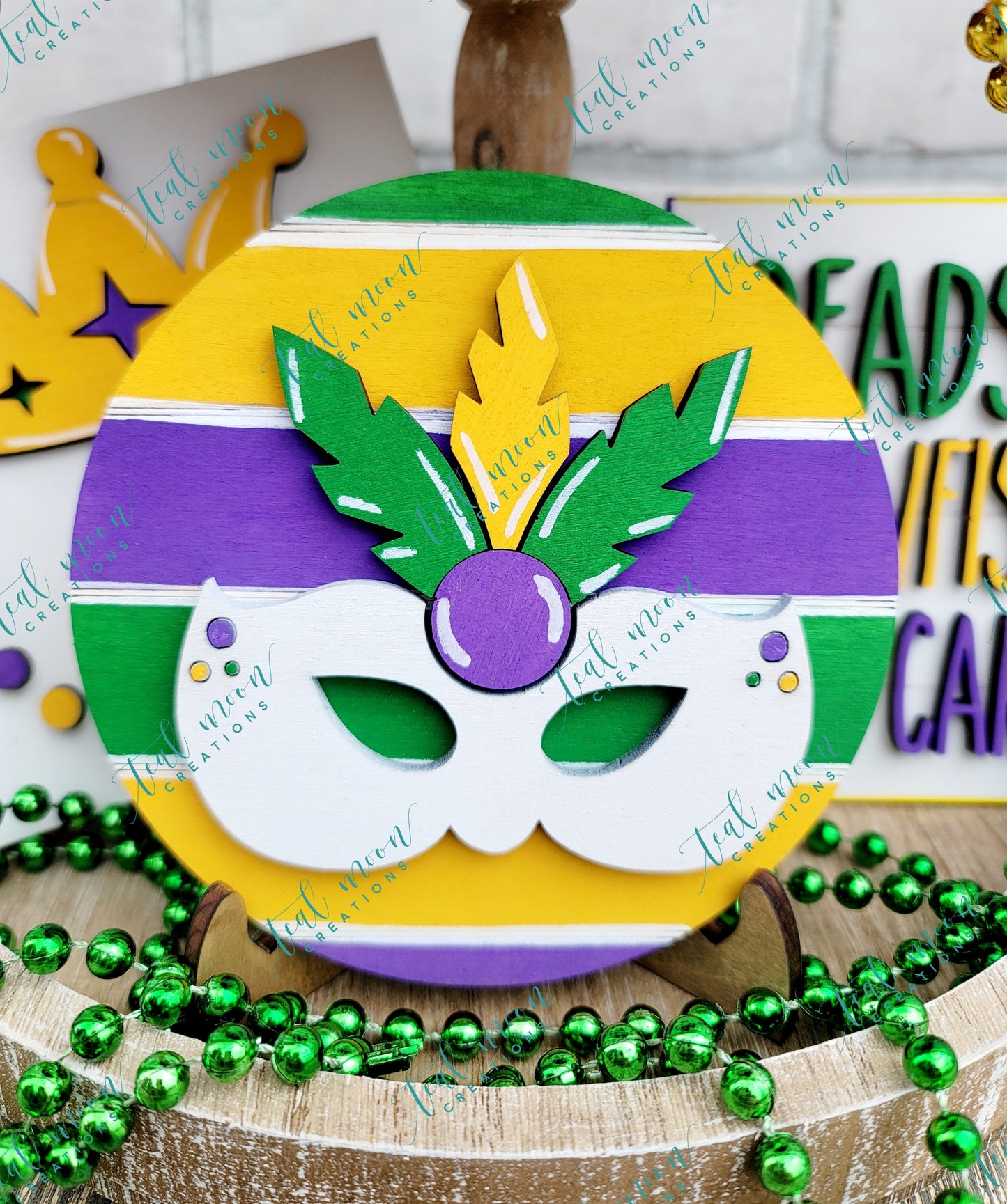 Mardi Gras Tiered Tray Set