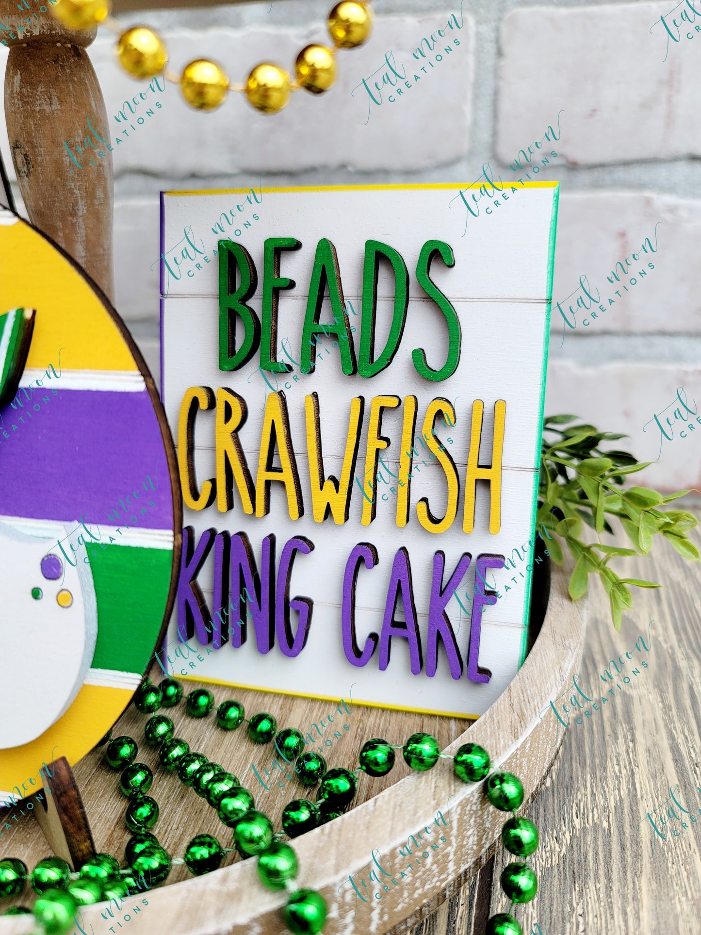 Mardi Gras Tiered Tray Set