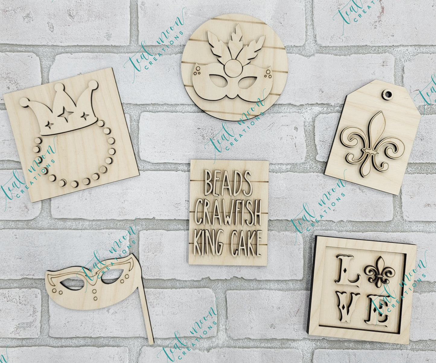 Mardi Gras Tiered Tray Set