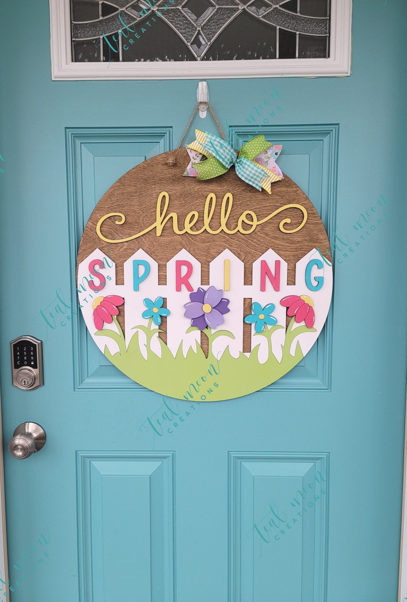 Hello Spring Fence Door Hanger