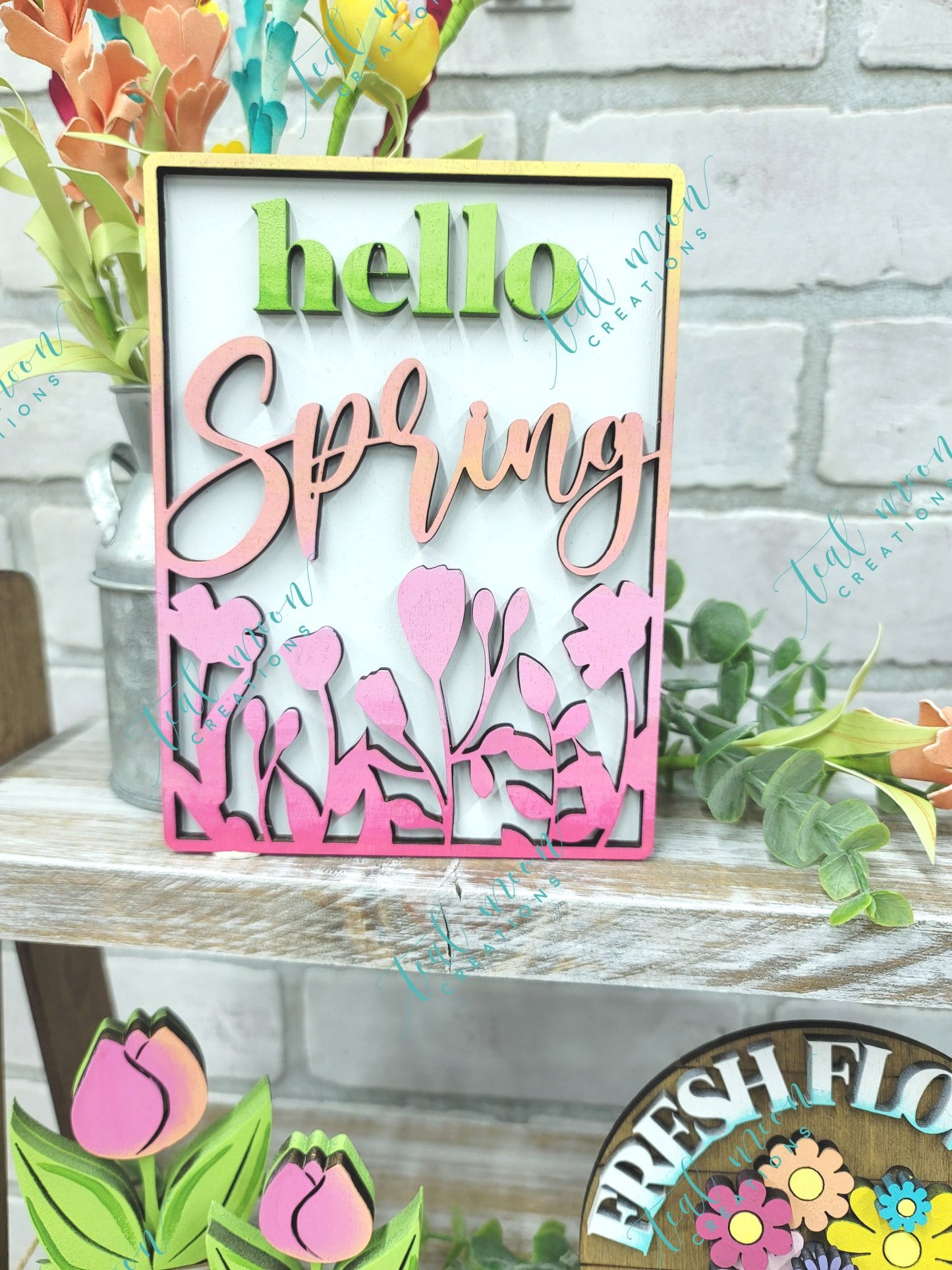 Flower Tiered Tray Set