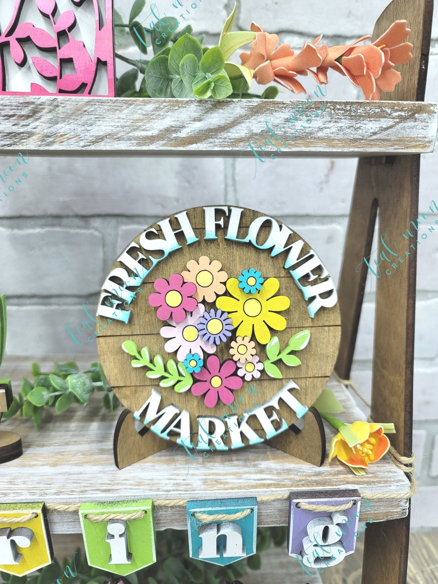 Flower Tiered Tray Set