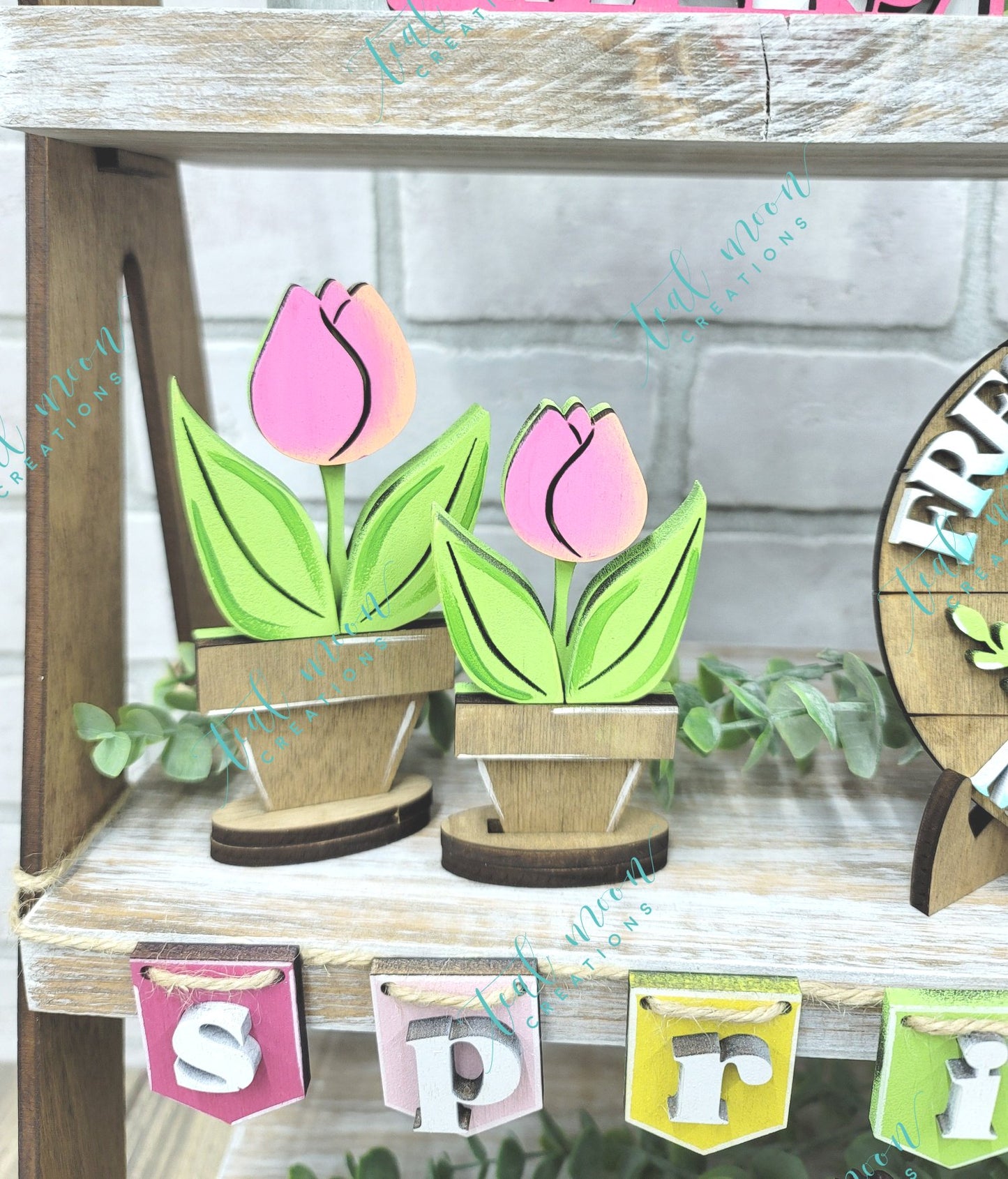 Flower Tiered Tray Set