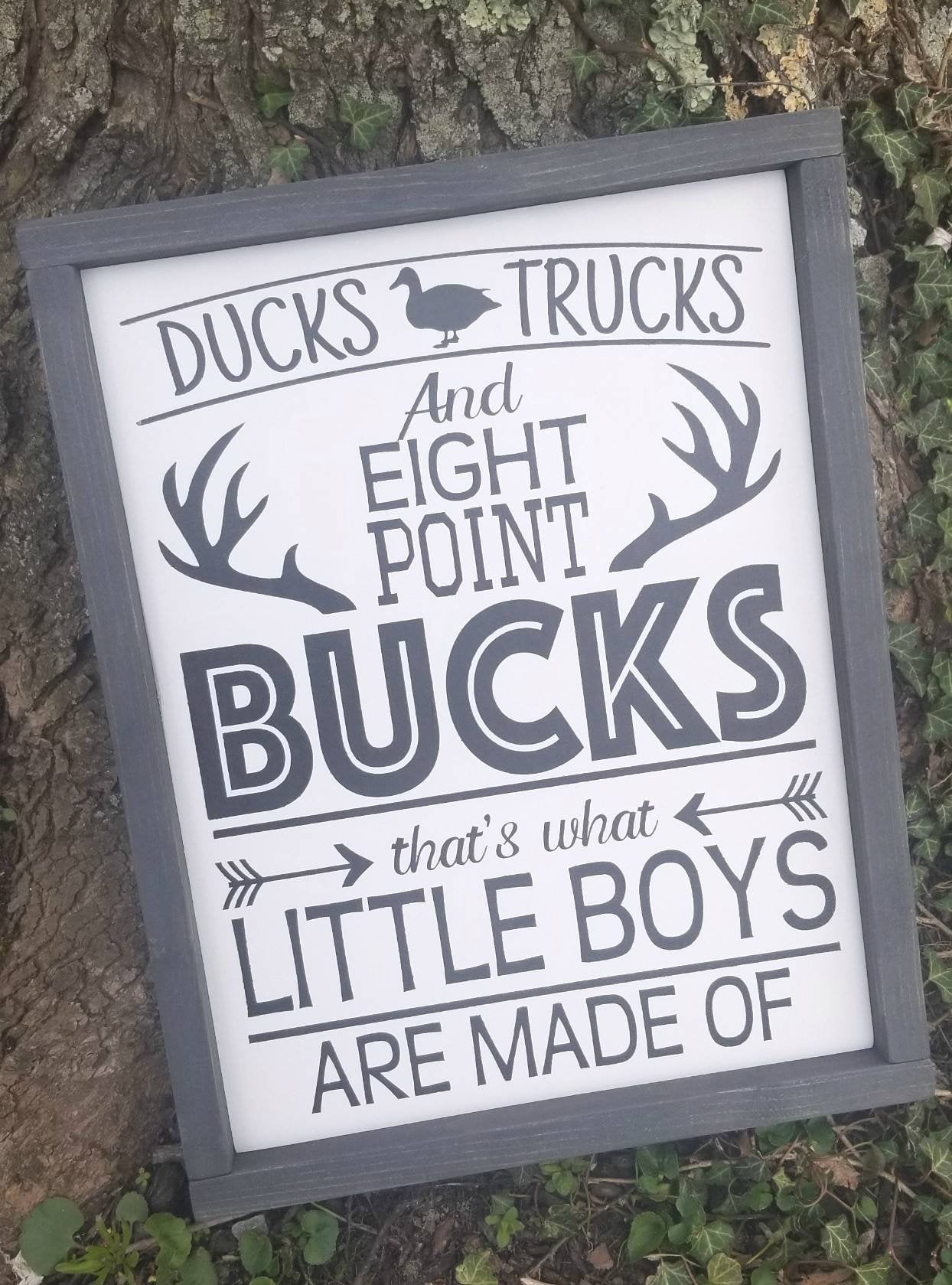 Ducks Trucks & Eight Point Bucks Sign