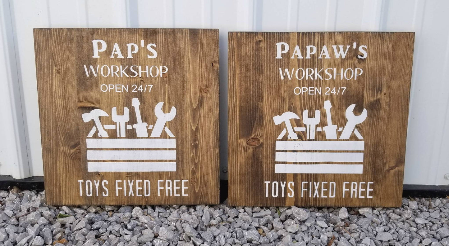 Grandpa's Workshop Sign