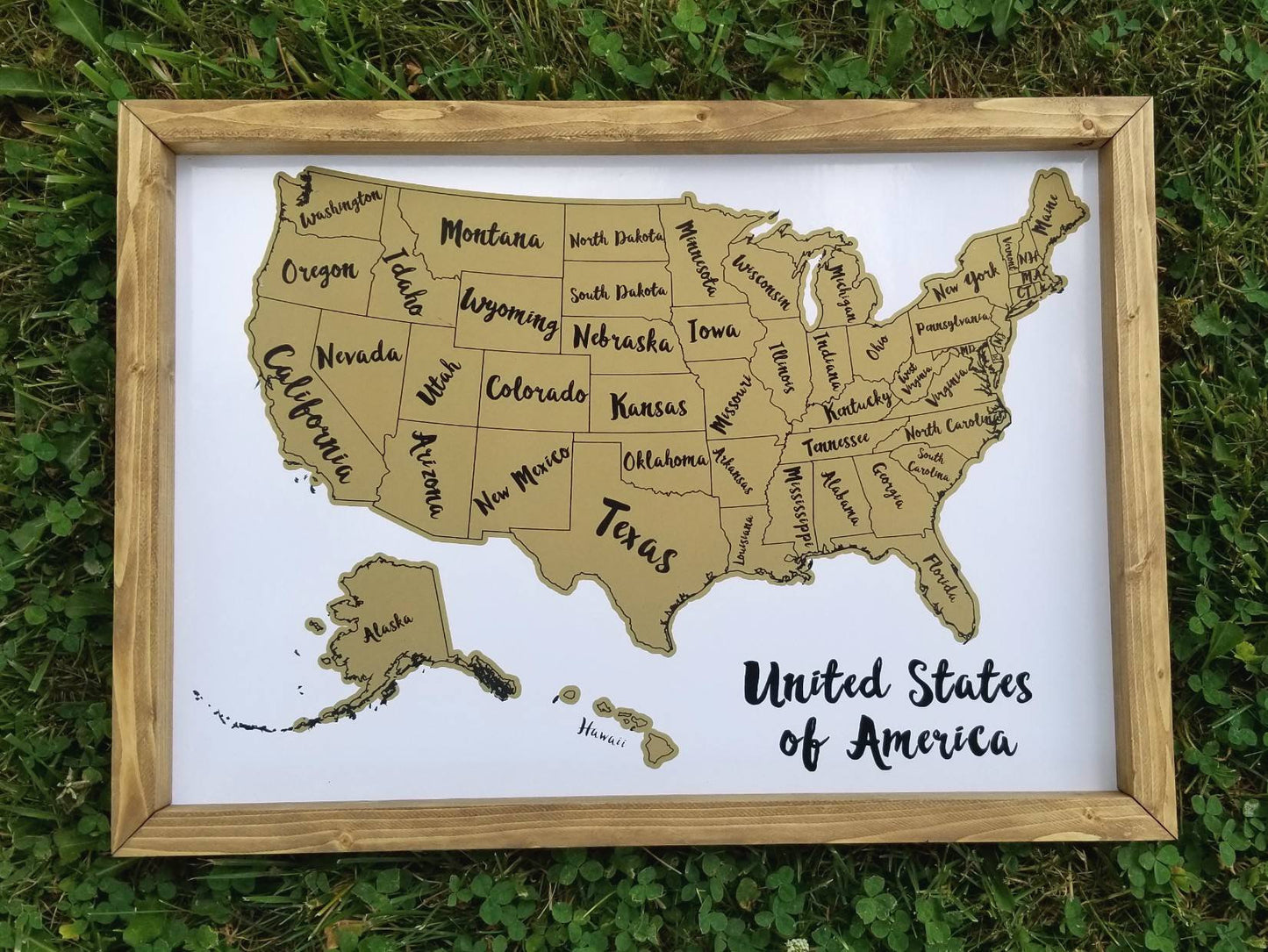 Scratch Off Travel Map | United States Travel Map | Travel Gift | USA Framed Travel Map